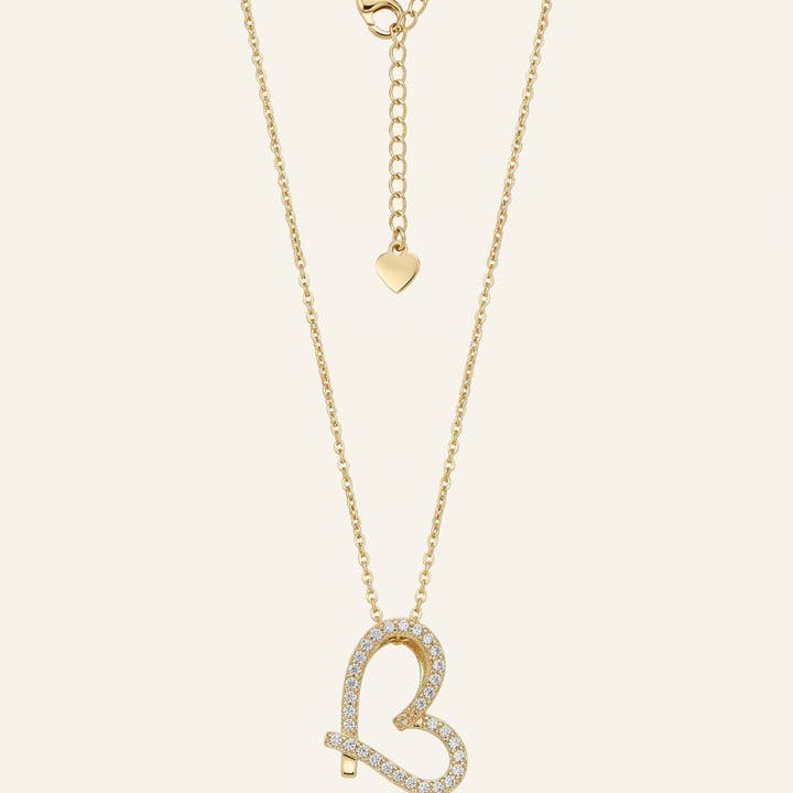 Pave Intertwined Heart Necklace — listing image 2 of 5